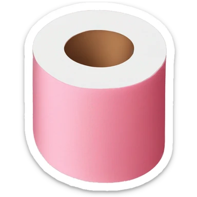 Pink toilet paper  sticker