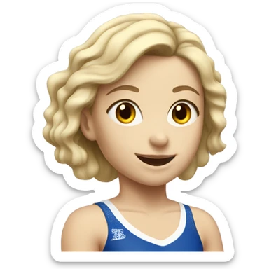 summer olympics gymnastics caucasian girl sticker