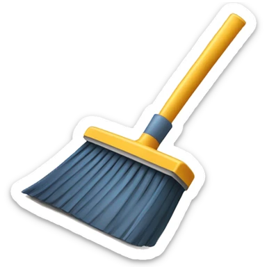 Broom and dustpan sticker