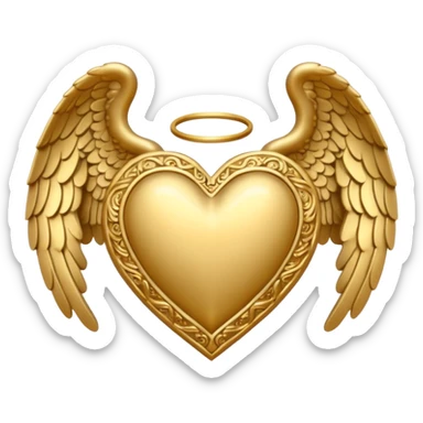 heart with angel wings sticker