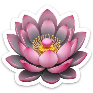 lotus flower with balanced stones sticker