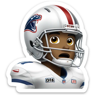 Quarterback crying sticker