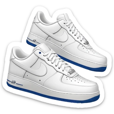 Two white Nike Air Force 1 sneakers facing each other sticker