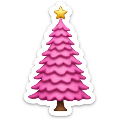 PINK Christmas tree sticker