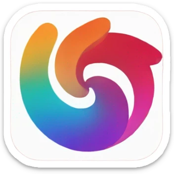 TikTok logo with instagram colors sticker