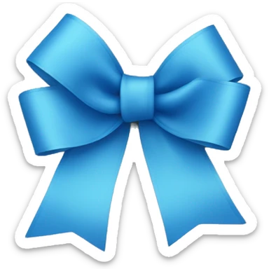 Blue ribbon bow sticker