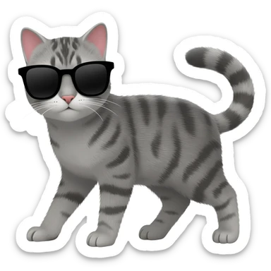 Cat wearing sunglasses sticker