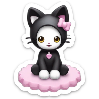 Kuromi hello kitty sticker