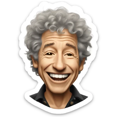 bob dylan laughing sticker