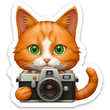 photographer cat sticker