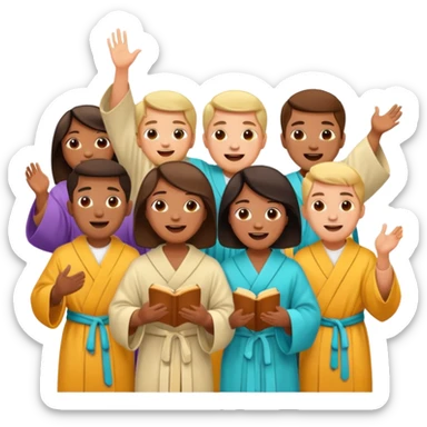 a choir singing together sticker