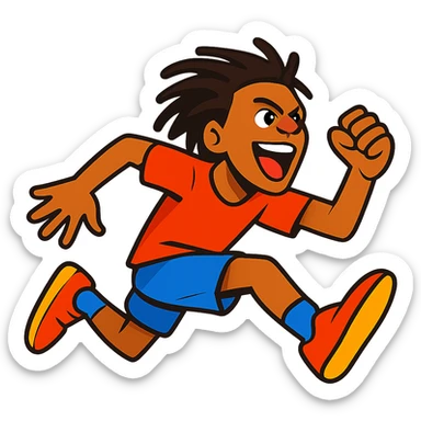 dynamic pose of IShowSpeed with bright palette sticker