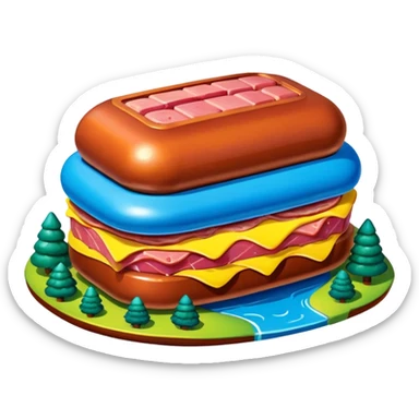  SPAM meat jeff koons style sculpture art french landscape  sticker