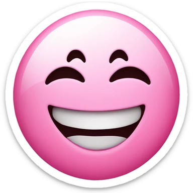 smiley face in love pink light  sticker