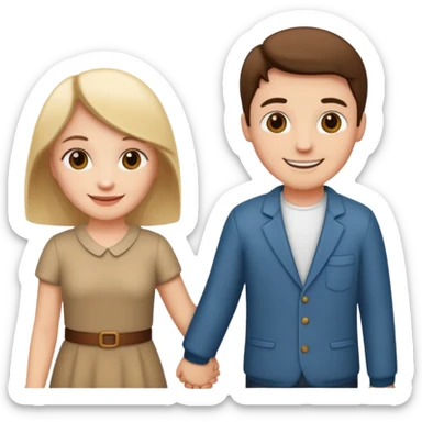couple holding hands sticker