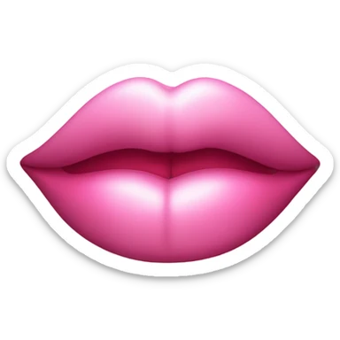 pink kiss mark sticker