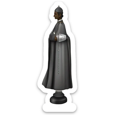 black bishop captured on a chessboard sticker