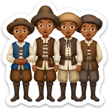 17th century peasants from England sticker