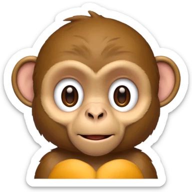 monkey with hearing aid sticker
