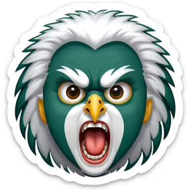Eagles fan screaming go birds sticker