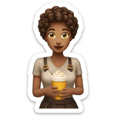 Woman pelo café enamorada sticker