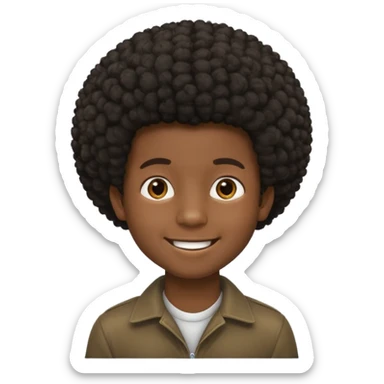 Black boy with a small afro  sticker