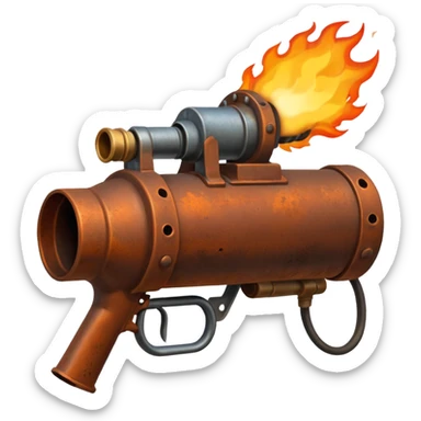 flame thrower world war 1 sticker