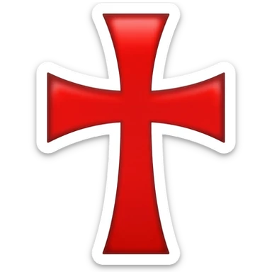 Red Templar cross sticker