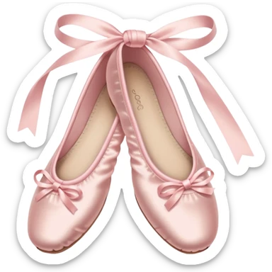pastel pink ballet shoes sticker