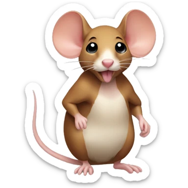 Short ear muscle mouse with turkey sticker