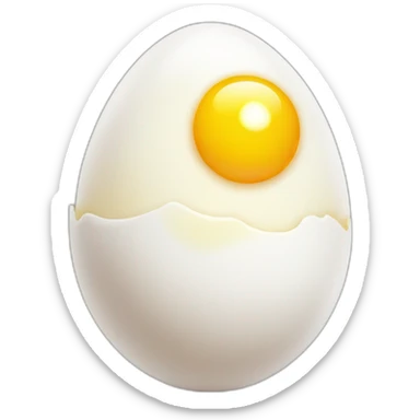 cute Sunny-side-up egg with eyes sticker