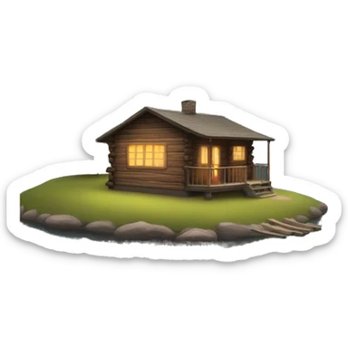 cabin by the lake sticker