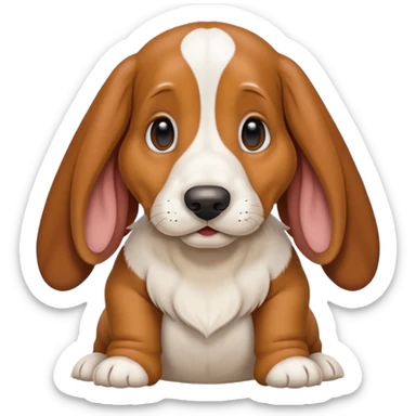 smile Basset Hound baby sticker