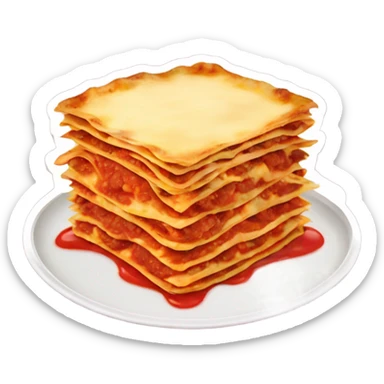 Lasagna in pan steam coming off sticker