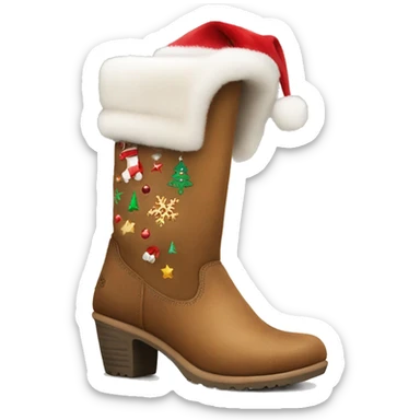 low cut ugg boots with Christmas design sticker