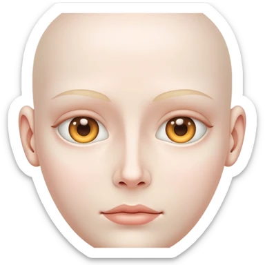 Uncanny valley face sticker