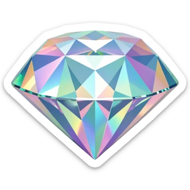 bow shaped 56-carat iridescent diamond sticker