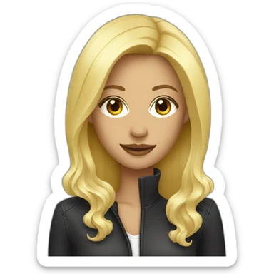 Blonde female Music producer sticker