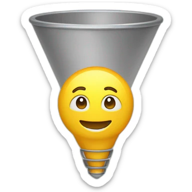 ideas in a funnel sticker