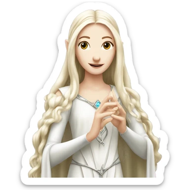Galadriel With a Silver Ring on one finger sticker