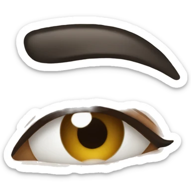 Girl with her eye almost closed as if had enough ￼ sticker