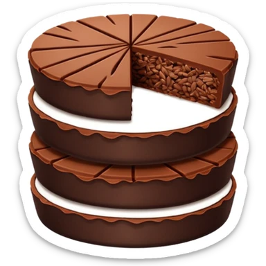 chocolate rice cake slices sticker
