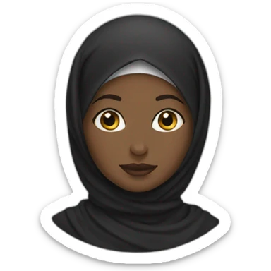 Black hijabi sticker