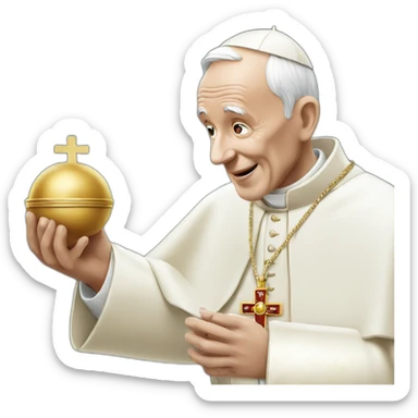 pope holding the Eucharist sticker