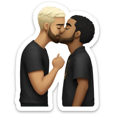 Drake kissing with Billie eillish  sticker