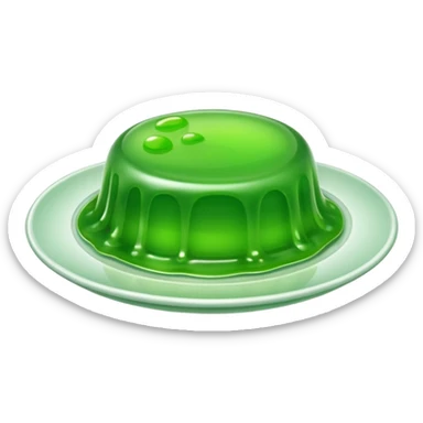 Green  jelly on plate sticker