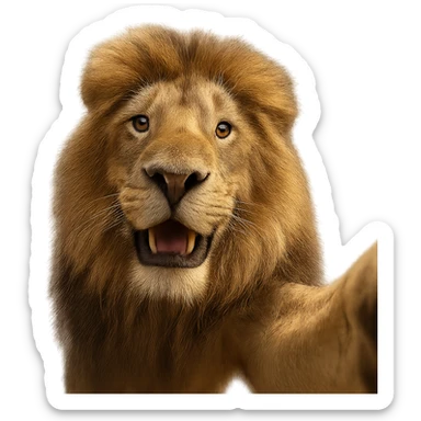 Selfie lion sticker