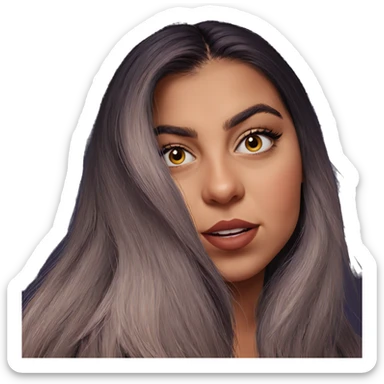 realistic portrait of a girl sticker