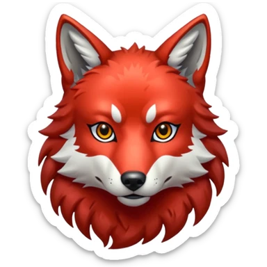 glitter red wolf apex predator sticker