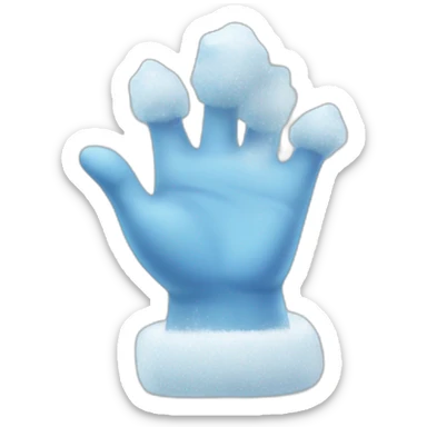 cool Father Frost hands Rock sign sticker